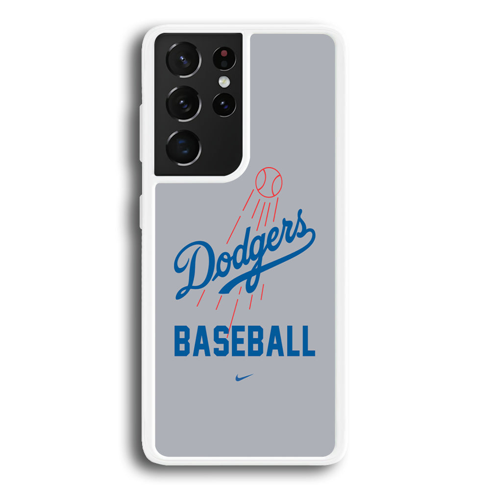 Baseball Los Angeles Dodgers MLB 002 Samsung Galaxy S22 Ultra Case-Phone Case-Rubber White (2D Case)-Altracase