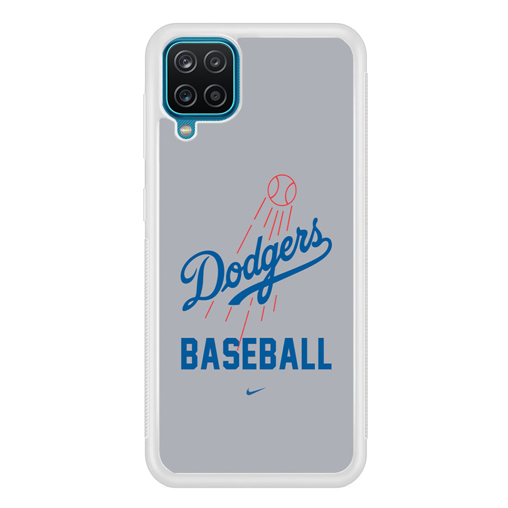 Baseball Los Angeles Dodgers MLB 002 Samsung Galaxy A12 Case-Phone Case-Rubber White (2D Case)-Altracase