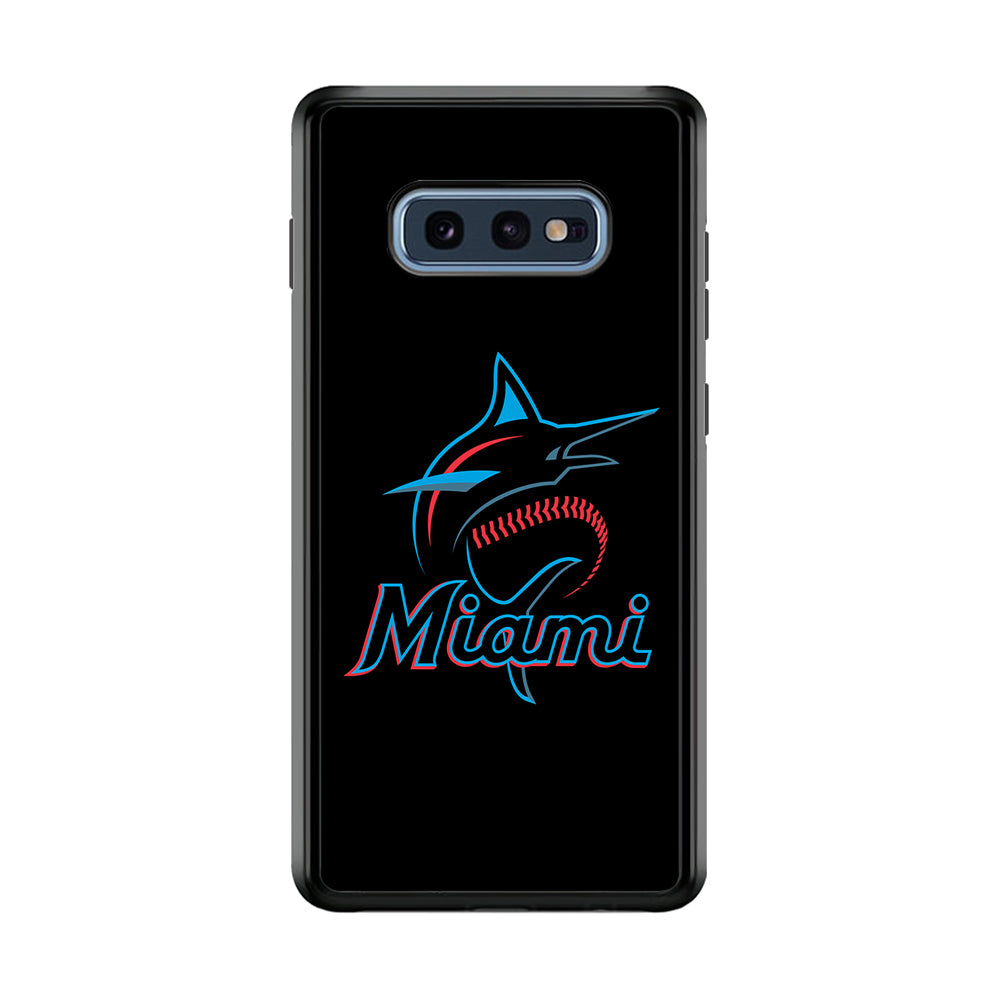 Baseball Miami Marlins MLB 001 Samsung Galaxy S10E Case-Phone Case-Rubber Black (2D Case)-Altracase