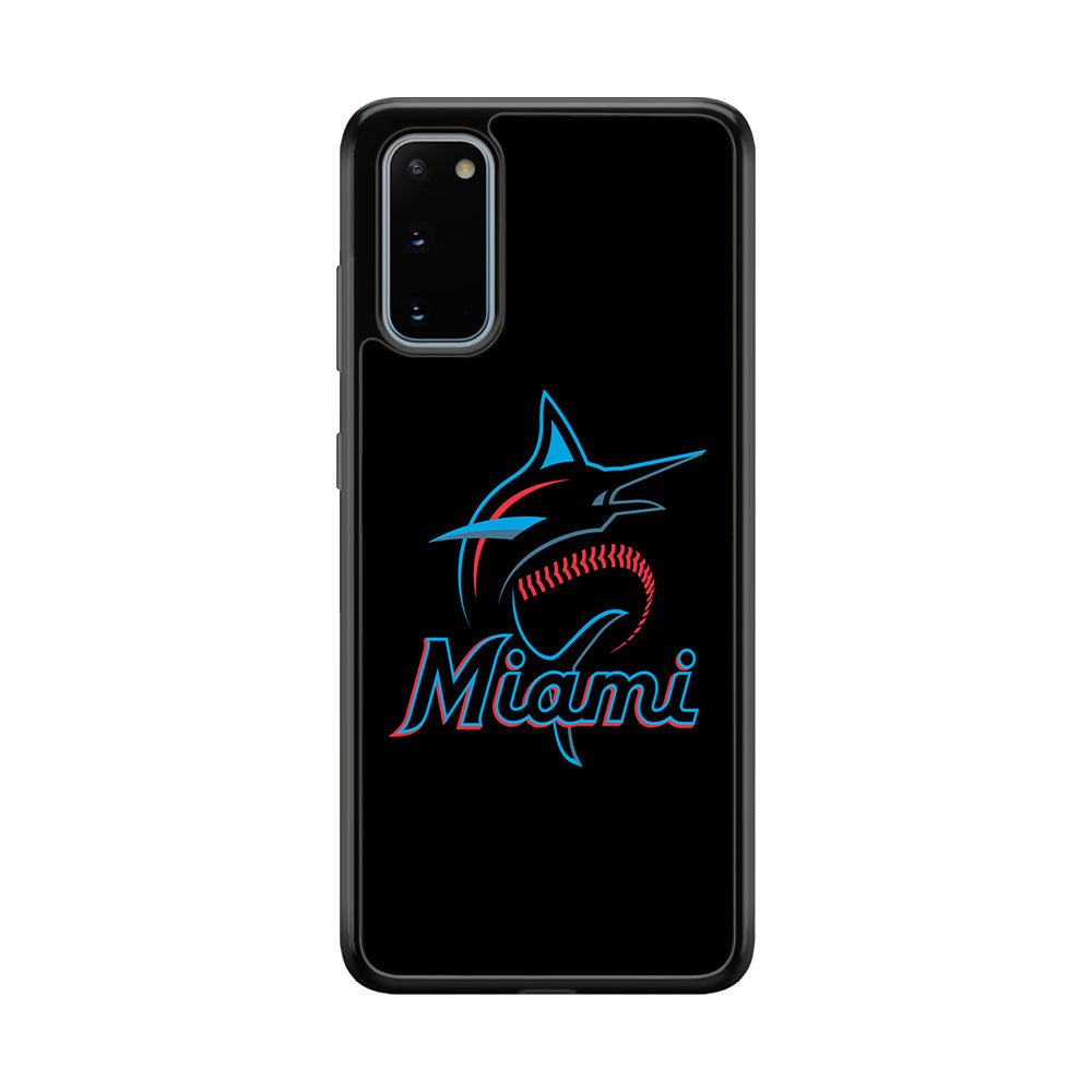 Baseball Miami Marlins MLB 001 Samsung Galaxy S20 Case-Phone Case-Rubber Black (2D Case)-Altracase