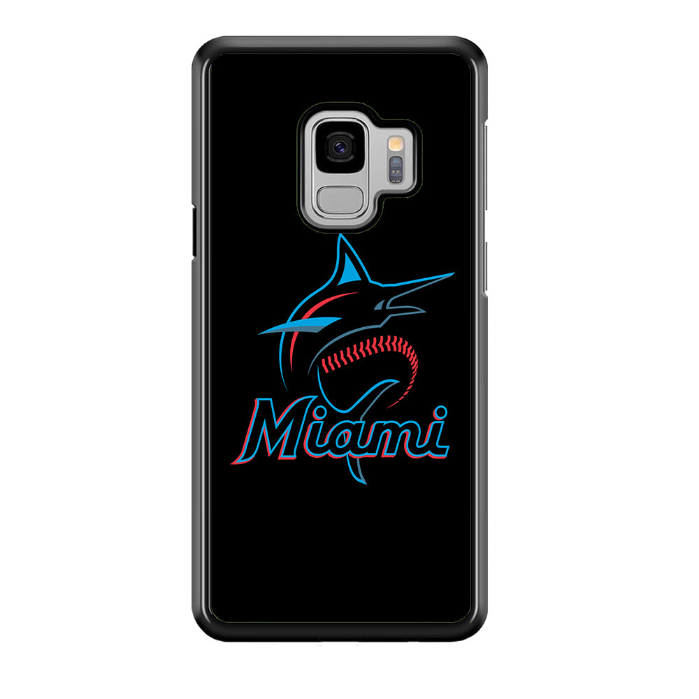 Baseball Miami Marlins MLB 001 Samsung Galaxy S9 Case-Phone Case-Rubber Black (2D Case)-Altracase