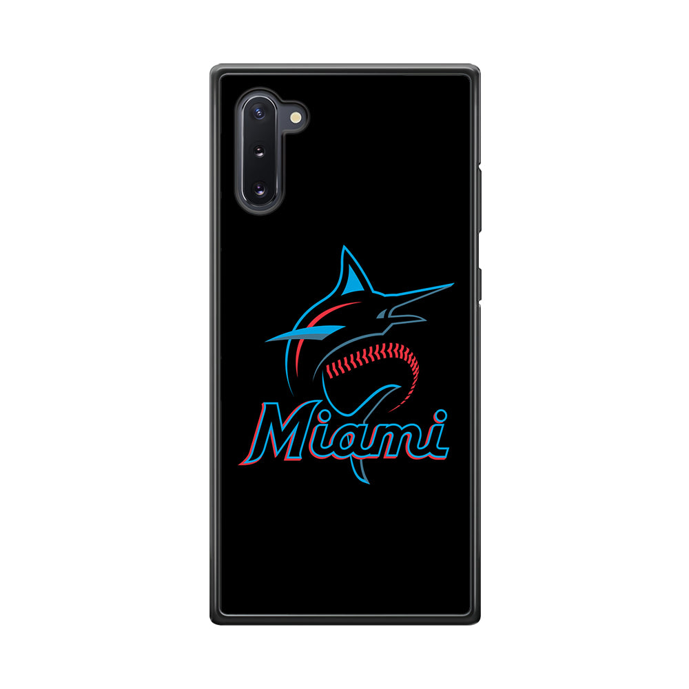 Baseball Miami Marlins MLB 001 Samsung Galaxy Note 10 Case-Phone Case-Rubber Black (2D Case)-Altracase