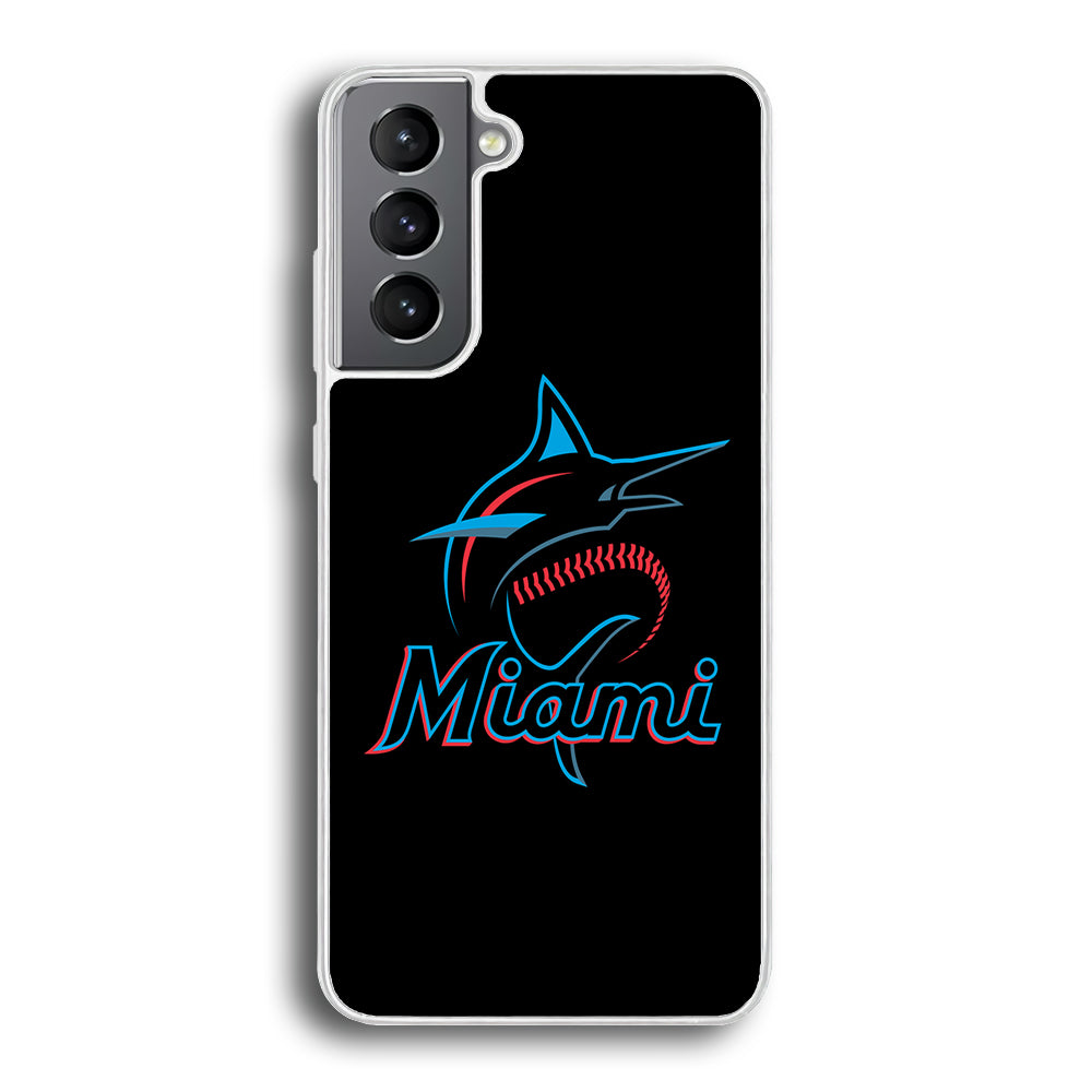 Baseball Miami Marlins MLB 001 Samsung Galaxy S21 Plus Case-Phone Case-Rubber White (2D Case)-Altracase