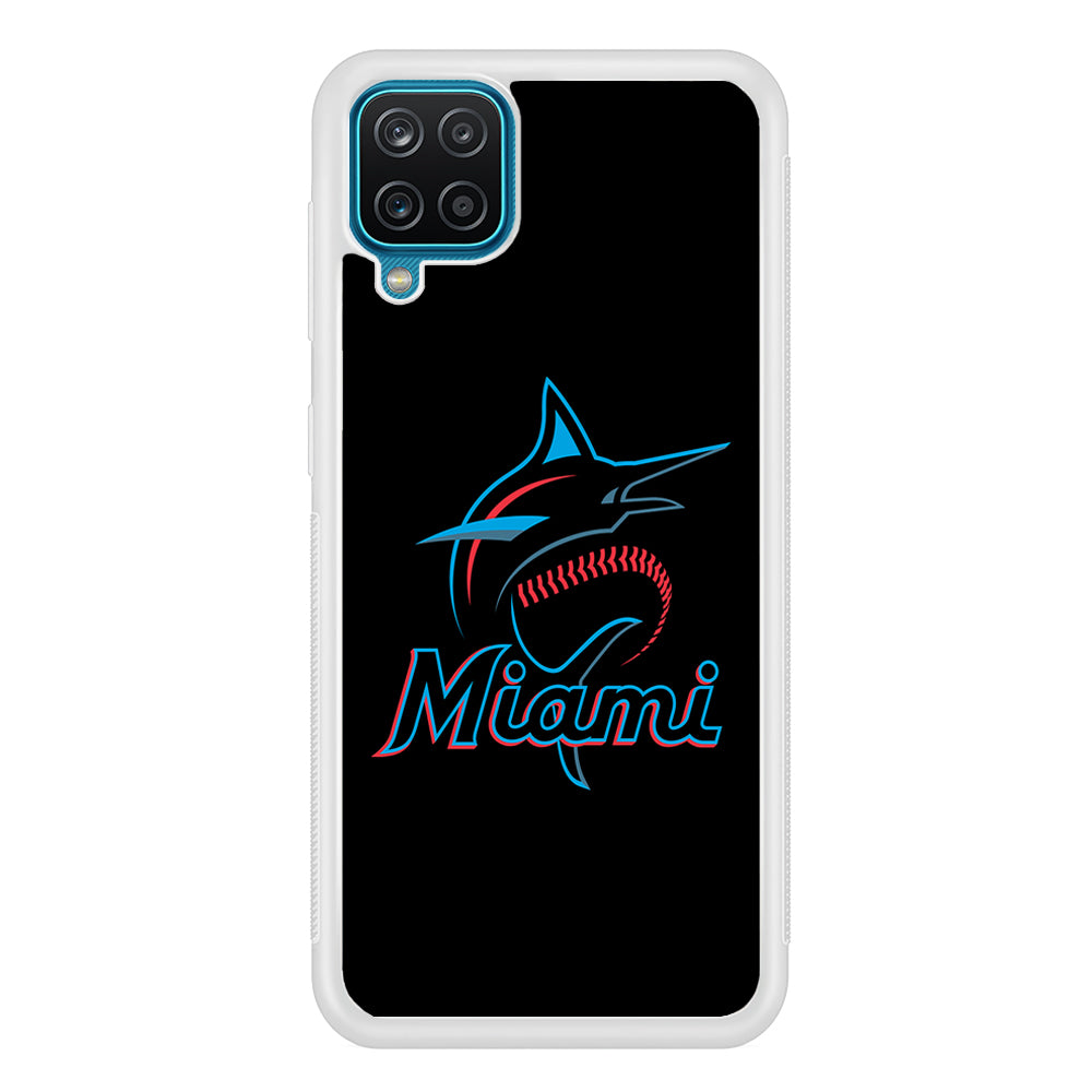 Baseball Miami Marlins MLB 001 Samsung Galaxy A12 Case-Phone Case-Rubber White (2D Case)-Altracase