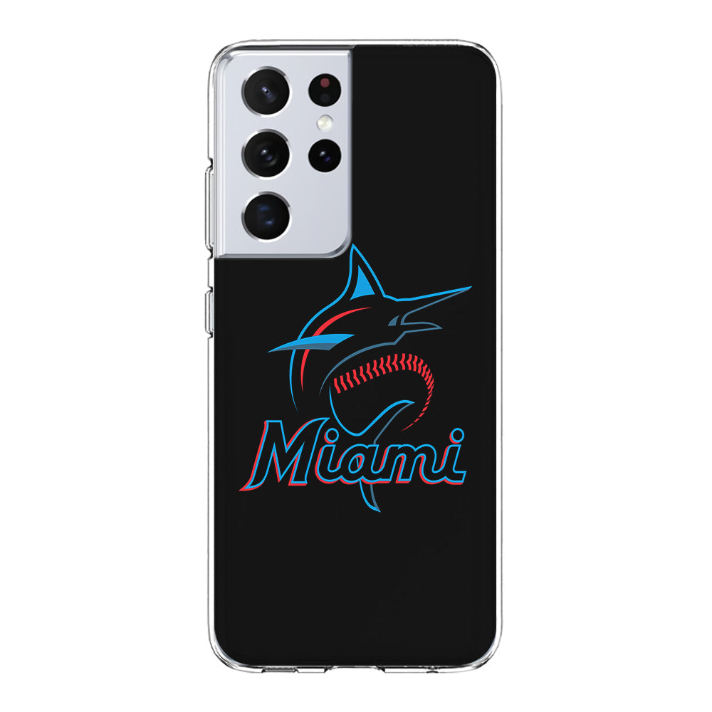 Baseball Miami Marlins MLB 001 Samsung Galaxy S21 Ultra Case-Phone Case-Clear Soft Case-Altracase