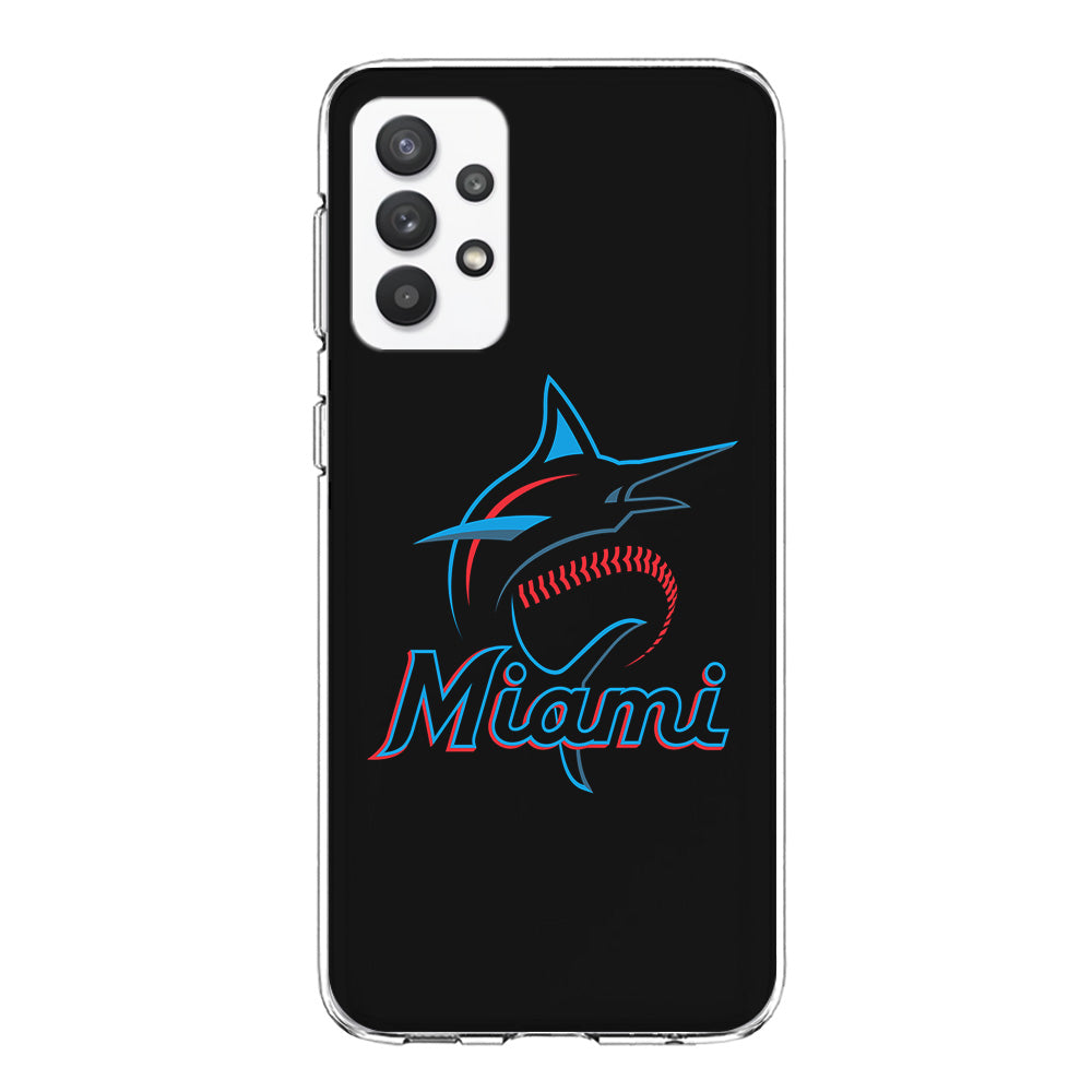 Baseball Miami Marlins MLB 001 Samsung Galaxy A32 Case-Phone Case-Clear Soft Case-Altracase