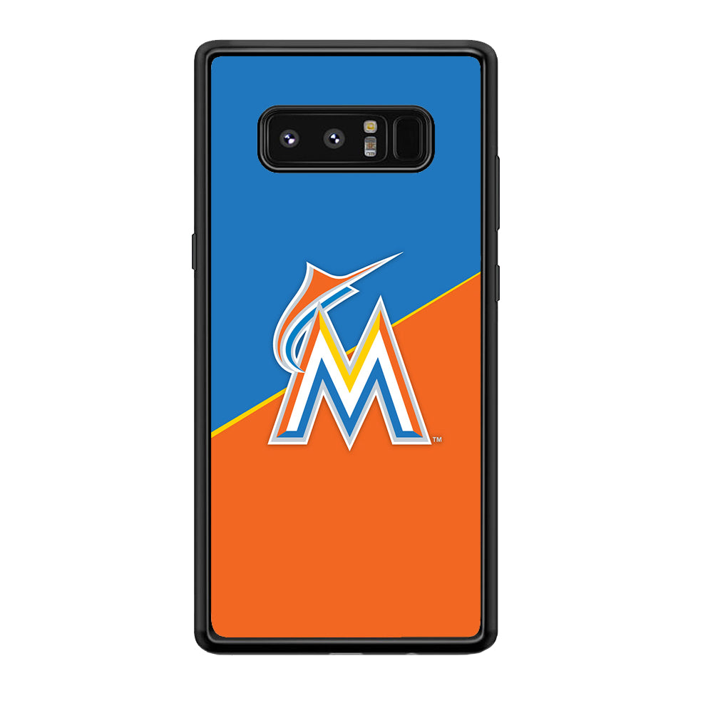 Baseball Miami Marlins MLB 002 Samsung Galaxy Note 8 Case-Phone Case-Rubber Black (2D Case)-Altracase