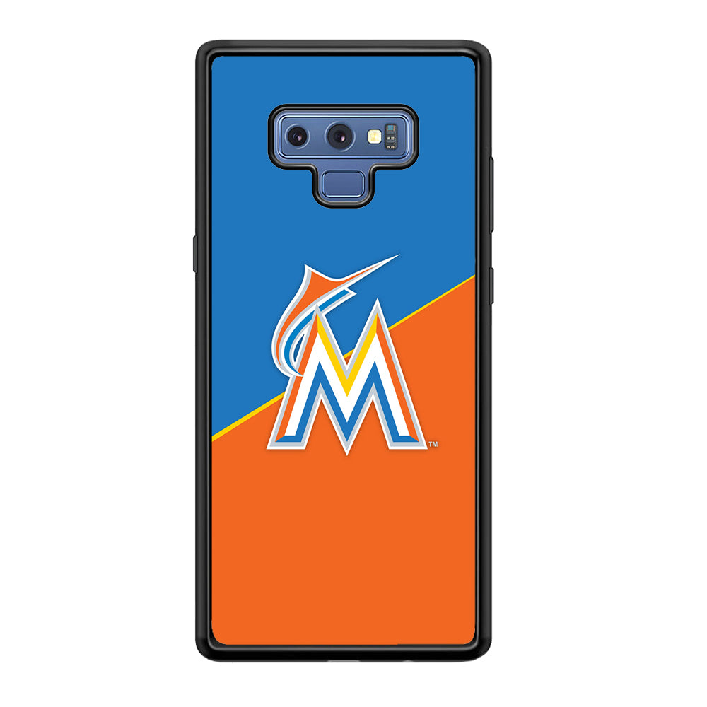 Baseball Miami Marlins MLB 002 Samsung Galaxy Note 9 Case-Phone Case-Rubber Black (2D Case)-Altracase