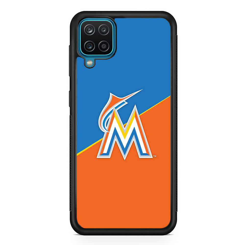 Baseball Miami Marlins MLB 002 Samsung Galaxy A12 Case-Phone Case-Rubber Black (2D Case)-Altracase