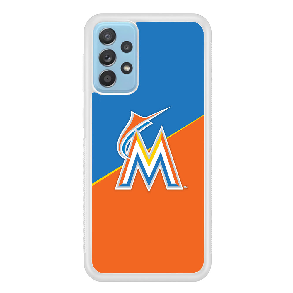 Baseball Miami Marlins MLB 002 Samsung Galaxy A72 Case-Phone Case-Rubber White (2D Case)-Altracase