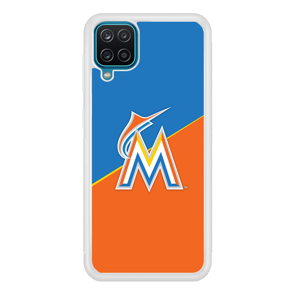 Baseball Miami Marlins MLB 002 Samsung Galaxy A12 Case-Phone Case-Rubber White (2D Case)-Altracase