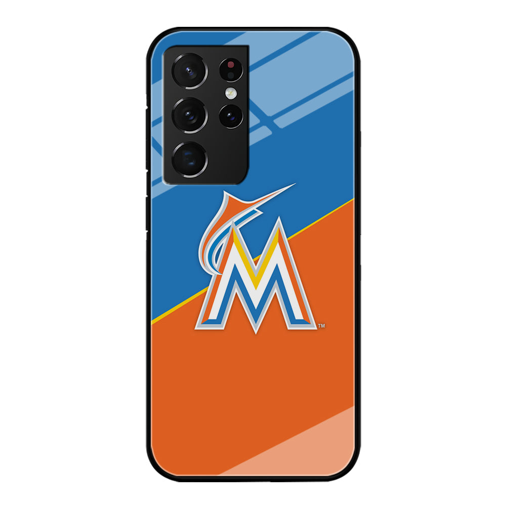 Baseball Miami Marlins MLB 002 Samsung Galaxy S23 Ultra Case-Phone Case-Tempered Glass Case-Altracase