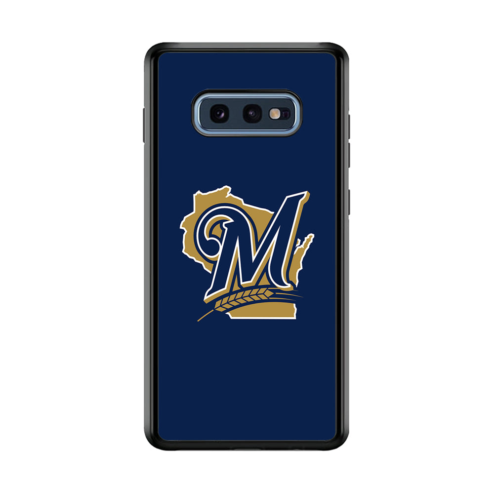 Baseball Milwaukee Brewers MLB 001 Samsung Galaxy S10E Case-Phone Case-Rubber Black (2D Case)-Altracase
