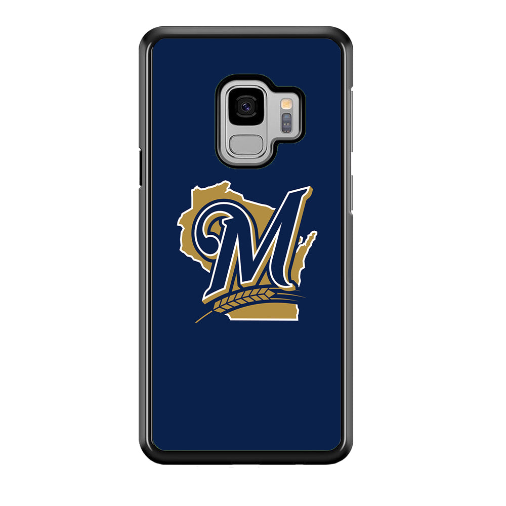 Baseball Milwaukee Brewers MLB 001 Samsung Galaxy S9 Case-Phone Case-Rubber Black (2D Case)-Altracase