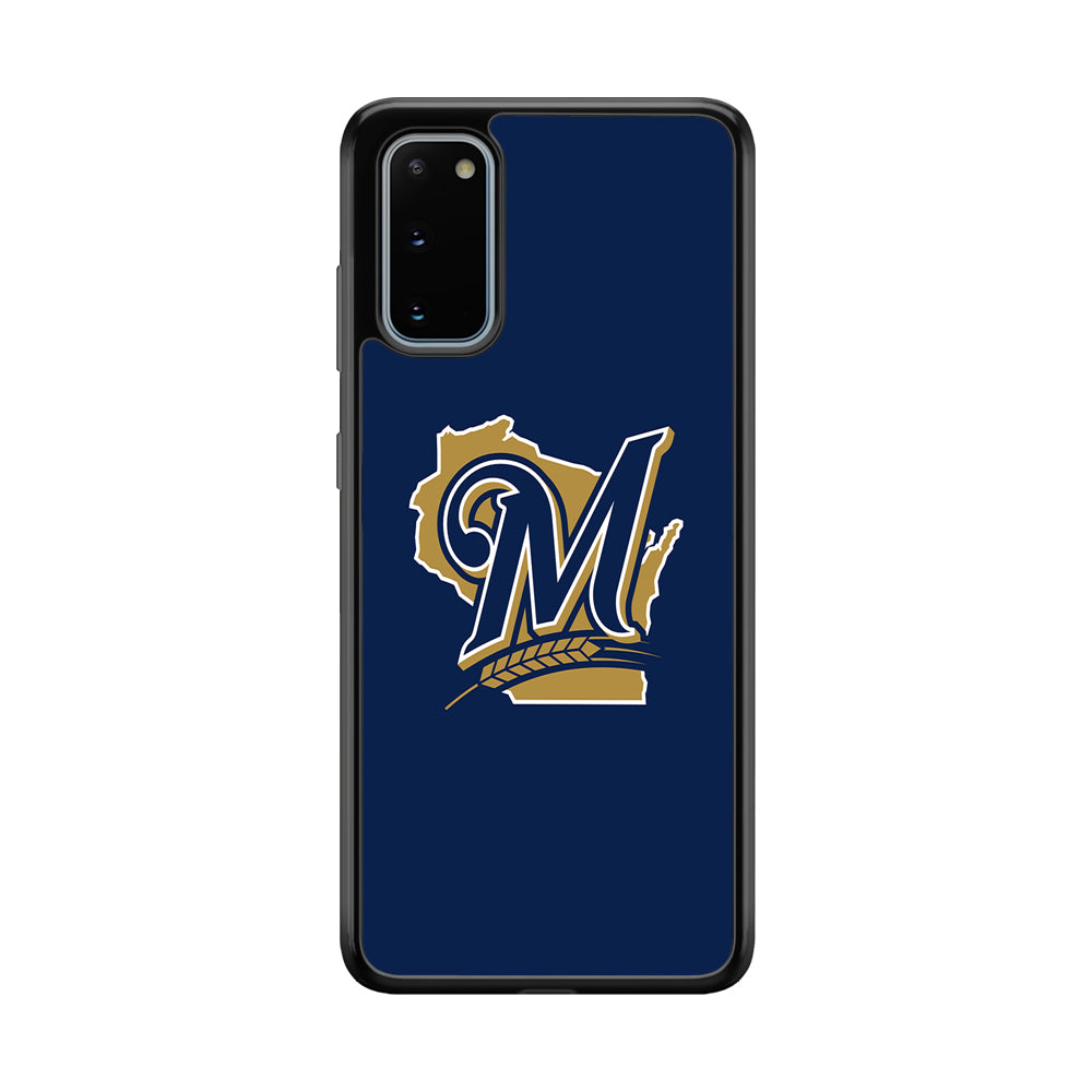Baseball Milwaukee Brewers MLB 001 Samsung Galaxy S20 Case-Phone Case-Rubber Black (2D Case)-Altracase