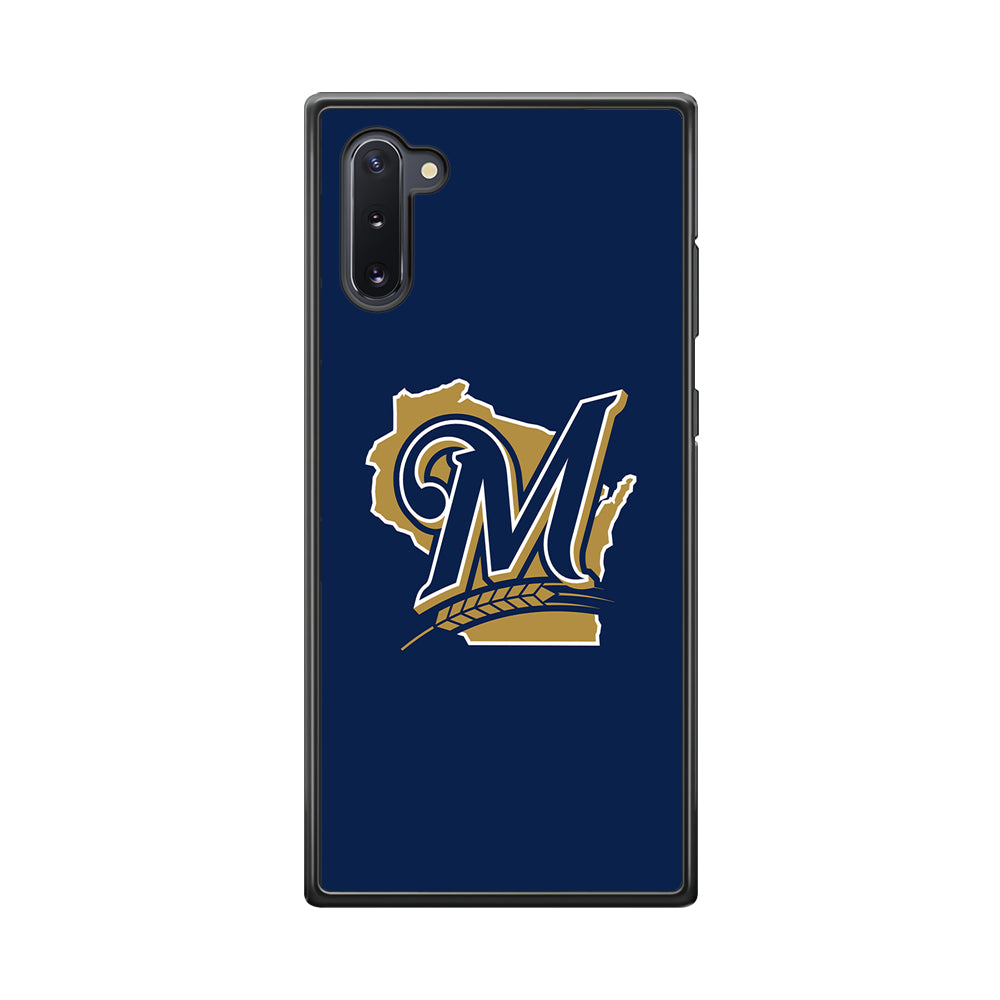 Baseball Milwaukee Brewers MLB 001 Samsung Galaxy Note 10 Case-Phone Case-Rubber Black (2D Case)-Altracase
