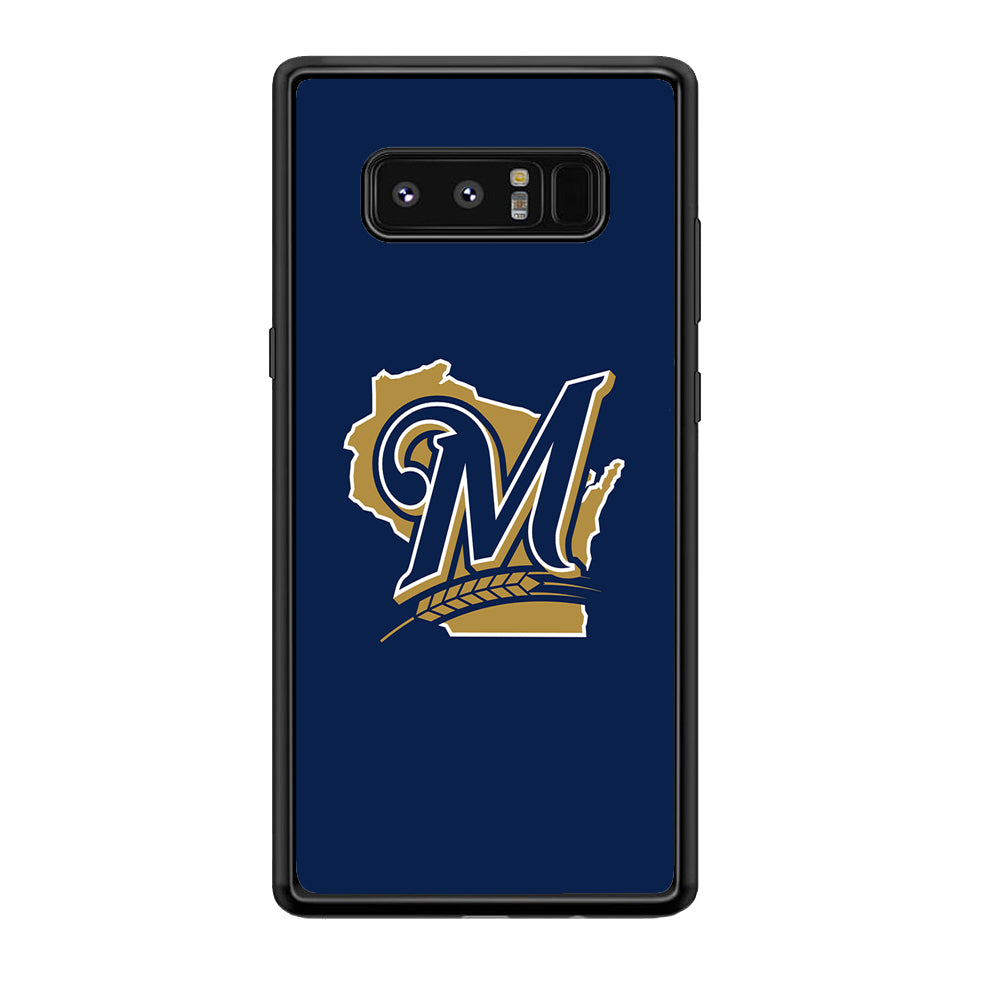 Baseball Milwaukee Brewers MLB 001 Samsung Galaxy Note 8 Case-Phone Case-Rubber Black (2D Case)-Altracase