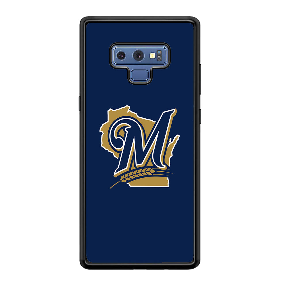 Baseball Milwaukee Brewers MLB 001 Samsung Galaxy Note 9 Case-Phone Case-Rubber Black (2D Case)-Altracase