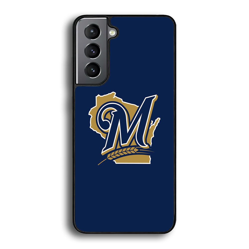 Baseball Milwaukee Brewers MLB 001 Samsung Galaxy S21 Plus Case-Phone Case-Rubber Black (2D Case)-Altracase