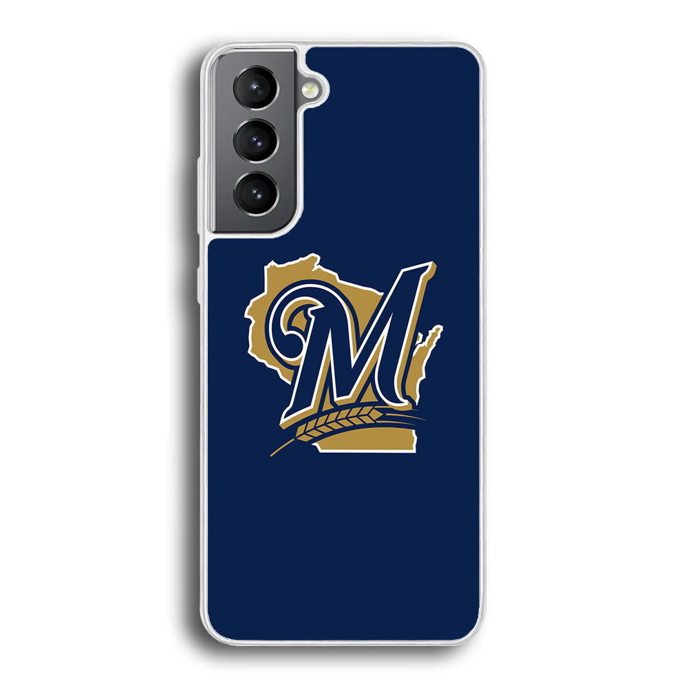 Baseball Milwaukee Brewers MLB 001 Samsung Galaxy S21 Plus Case-Phone Case-Rubber White (2D Case)-Altracase