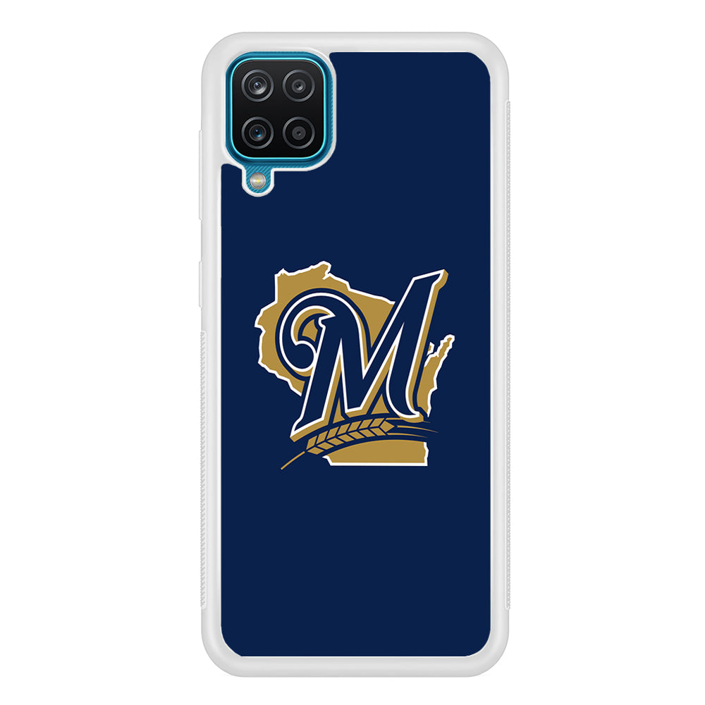 Baseball Milwaukee Brewers MLB 001 Samsung Galaxy A12 Case-Phone Case-Rubber White (2D Case)-Altracase