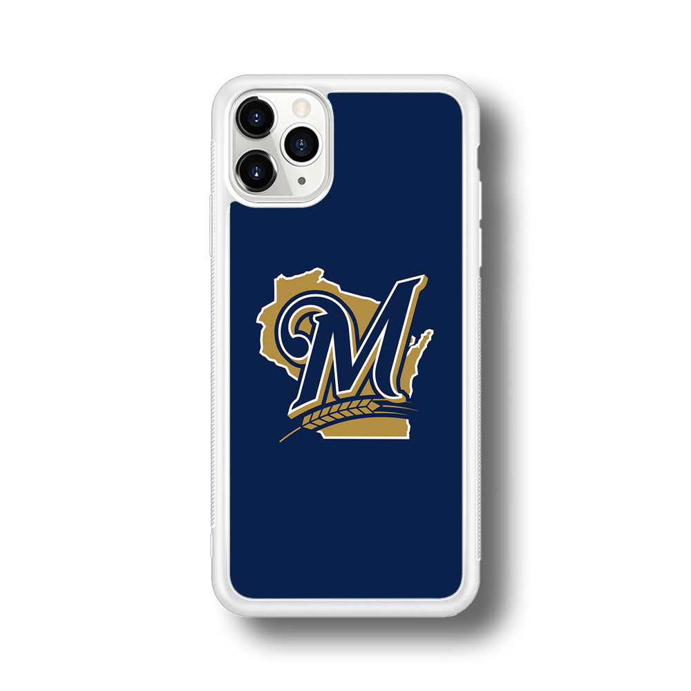 Baseball Milwaukee Brewers MLB 001 iPhone 11 Pro Case-Phone Case-Rubber White (2D Case)-Altracase