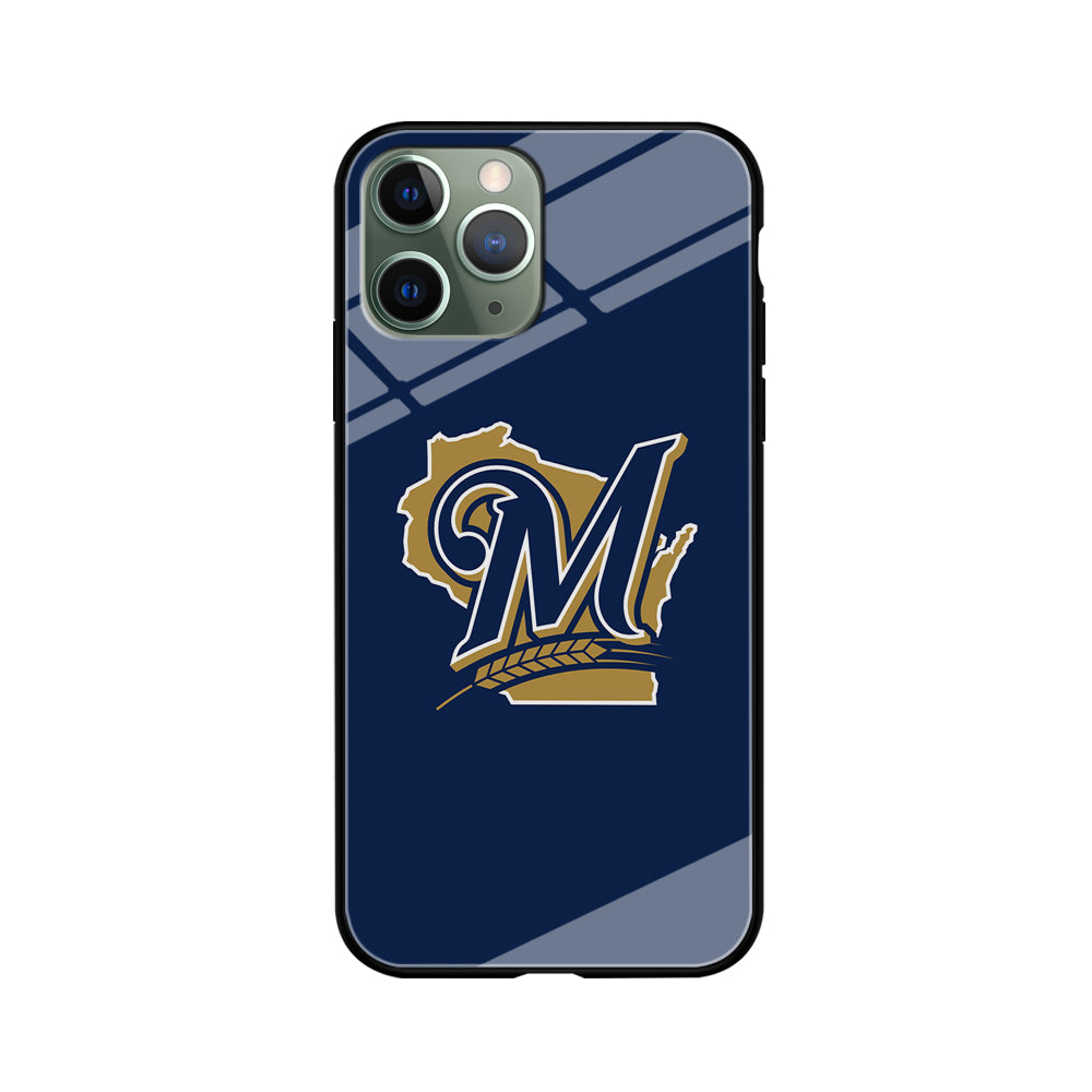 Baseball Milwaukee Brewers MLB 001 iPhone 11 Pro Case-Phone Case-Tempered Glass Case-Altracase