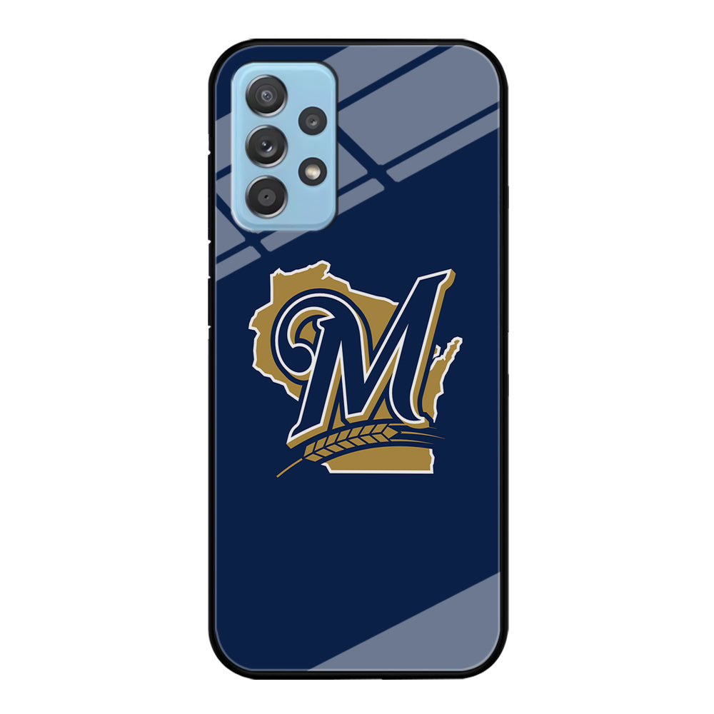 Baseball Milwaukee Brewers MLB 001 Samsung Galaxy A72 Case-Phone Case-Tempered Glass Case-Altracase
