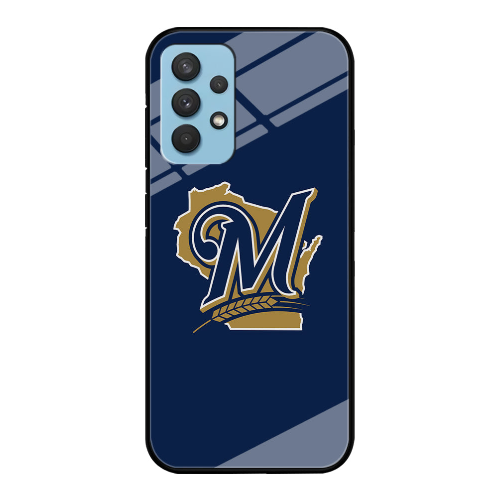 Baseball Milwaukee Brewers MLB 001 Samsung Galaxy A32 Case-Phone Case-Tempered Glass Case-Altracase
