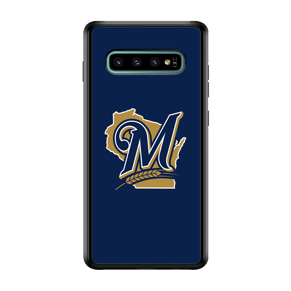 Baseball Milwaukee Brewers MLB 001 Samsung Galaxy S10 Plus Case-Phone Case-Rubber White (2D Case)-Altracase