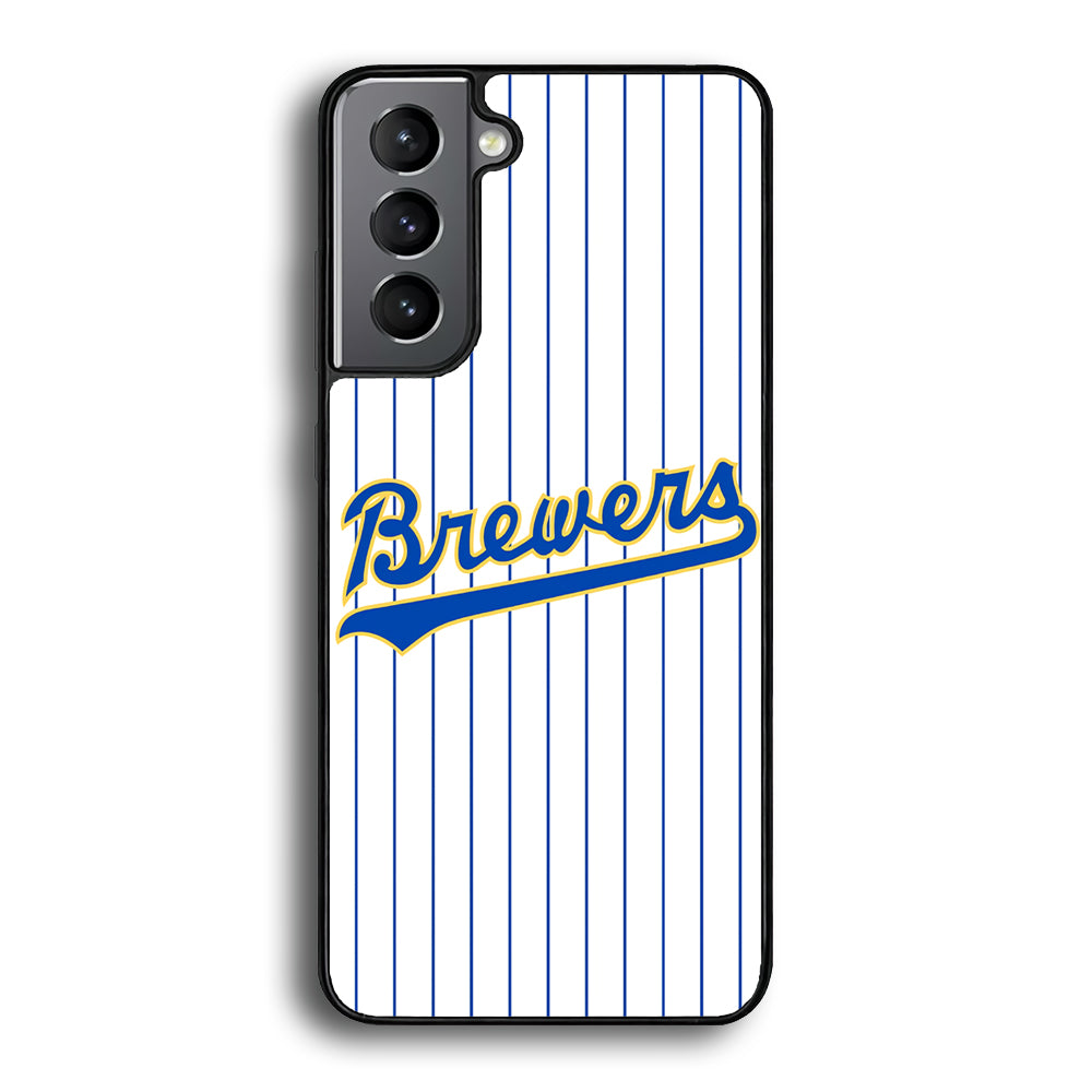 Baseball Milwaukee Brewers MLB 002 Samsung Galaxy S21 Plus Case-Phone Case-Rubber Black (2D Case)-Altracase