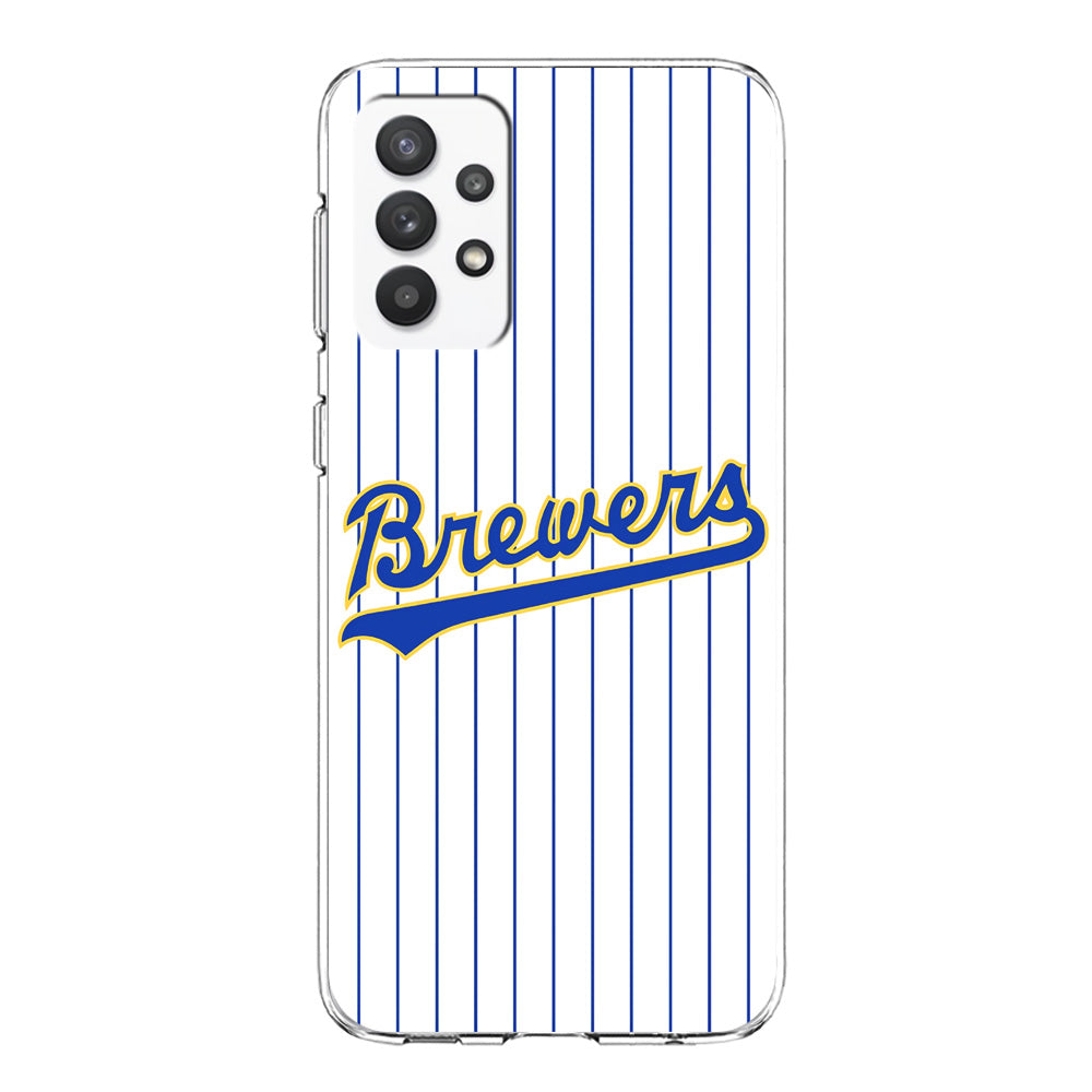 Baseball Milwaukee Brewers MLB 002 Samsung Galaxy A32 Case-Phone Case-Clear Soft Case-Altracase