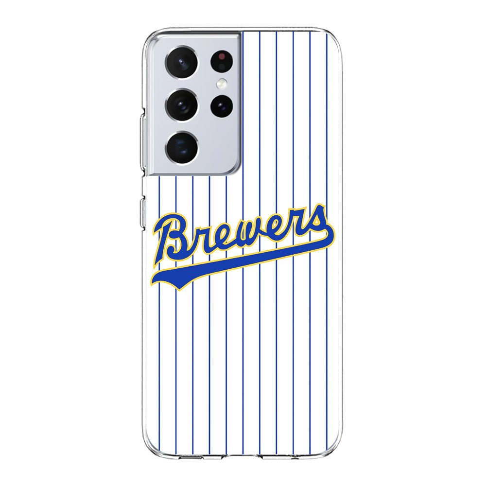 Baseball Milwaukee Brewers MLB 002 Samsung Galaxy S23 Ultra Case-Phone Case-Clear Soft Case-Altracase