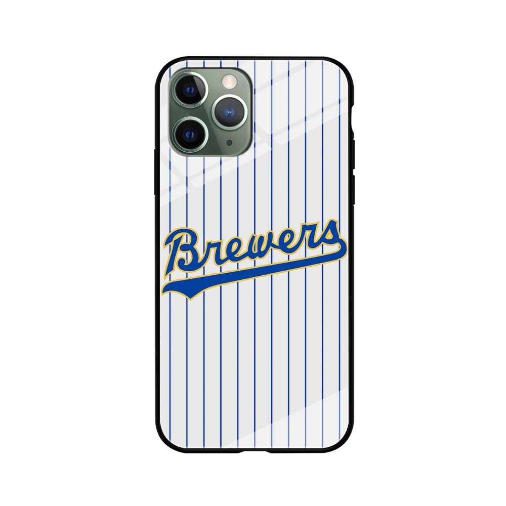 Baseball Milwaukee Brewers MLB 002 iPhone 11 Pro Case-Phone Case-Tempered Glass Case-Altracase