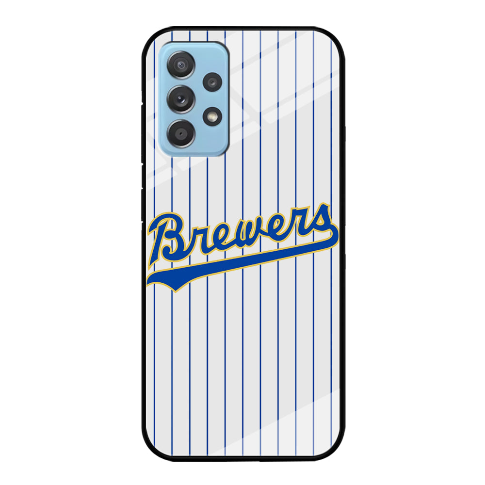 Baseball Milwaukee Brewers MLB 002 Samsung Galaxy A72 Case-Phone Case-Tempered Glass Case-Altracase