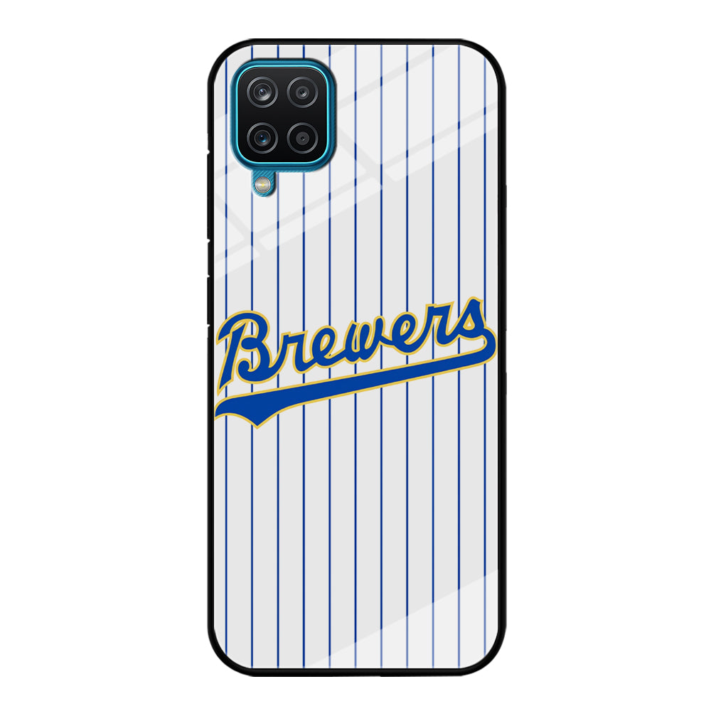 Baseball Milwaukee Brewers MLB 002 Samsung Galaxy A12 Case-Phone Case-Tempered Glass Case-Altracase
