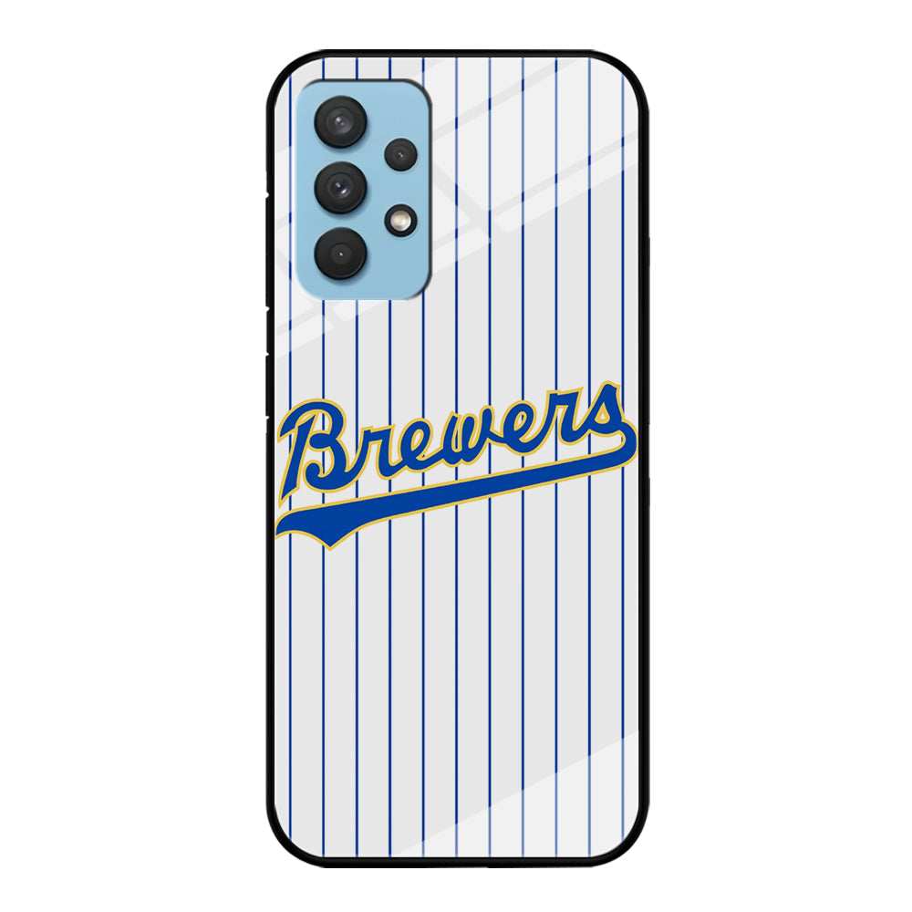 Baseball Milwaukee Brewers MLB 002 Samsung Galaxy A32 Case-Phone Case-Tempered Glass Case-Altracase