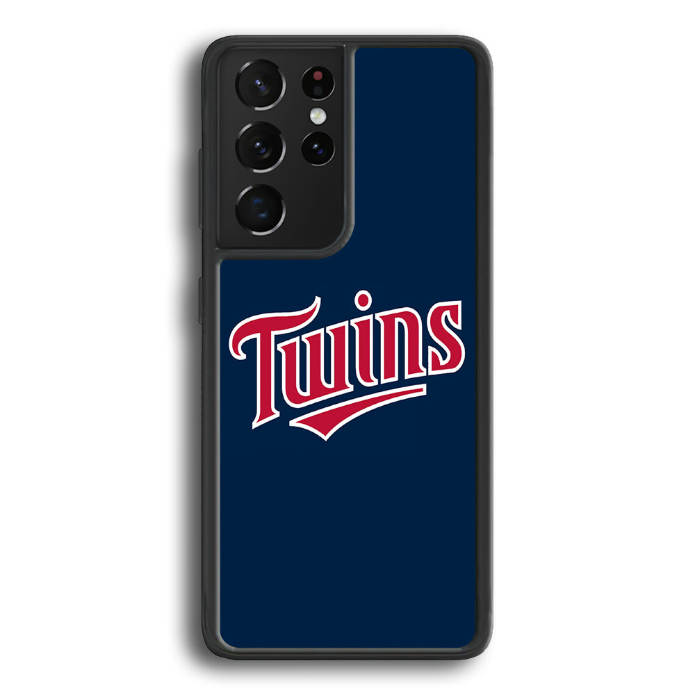 Baseball Minnesota Twins MLB 001 Samsung Galaxy S21 Ultra Case-Phone Case-Rubber Black (2D Case)-Altracase