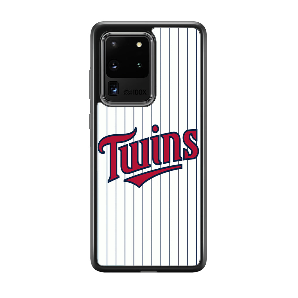Baseball Minnesota Twins MLB 002 Samsung Galaxy S20 Ultra Case-Phone Case-Rubber Black (2D Case)-Altracase