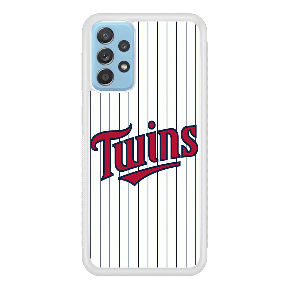 Baseball Minnesota Twins MLB 002 Samsung Galaxy A72 Case-Phone Case-Rubber White (2D Case)-Altracase