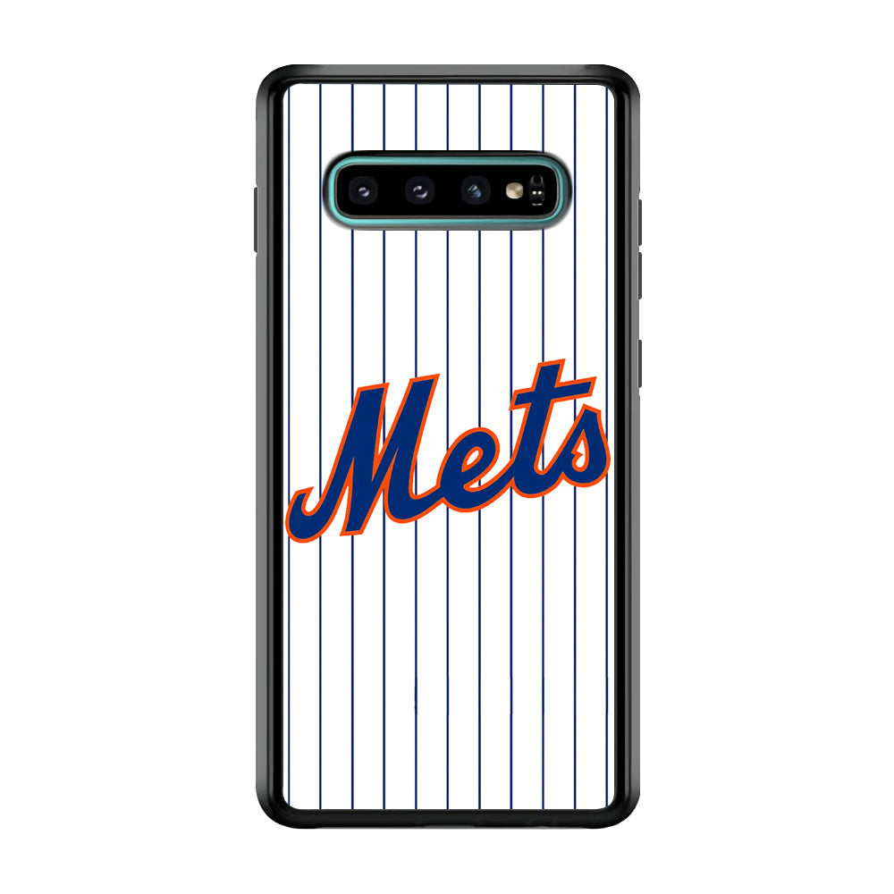 Baseball New York Mets MLB 001 Samsung Galaxy S10 Case-Phone Case-Rubber White (2D Case)-Altracase
