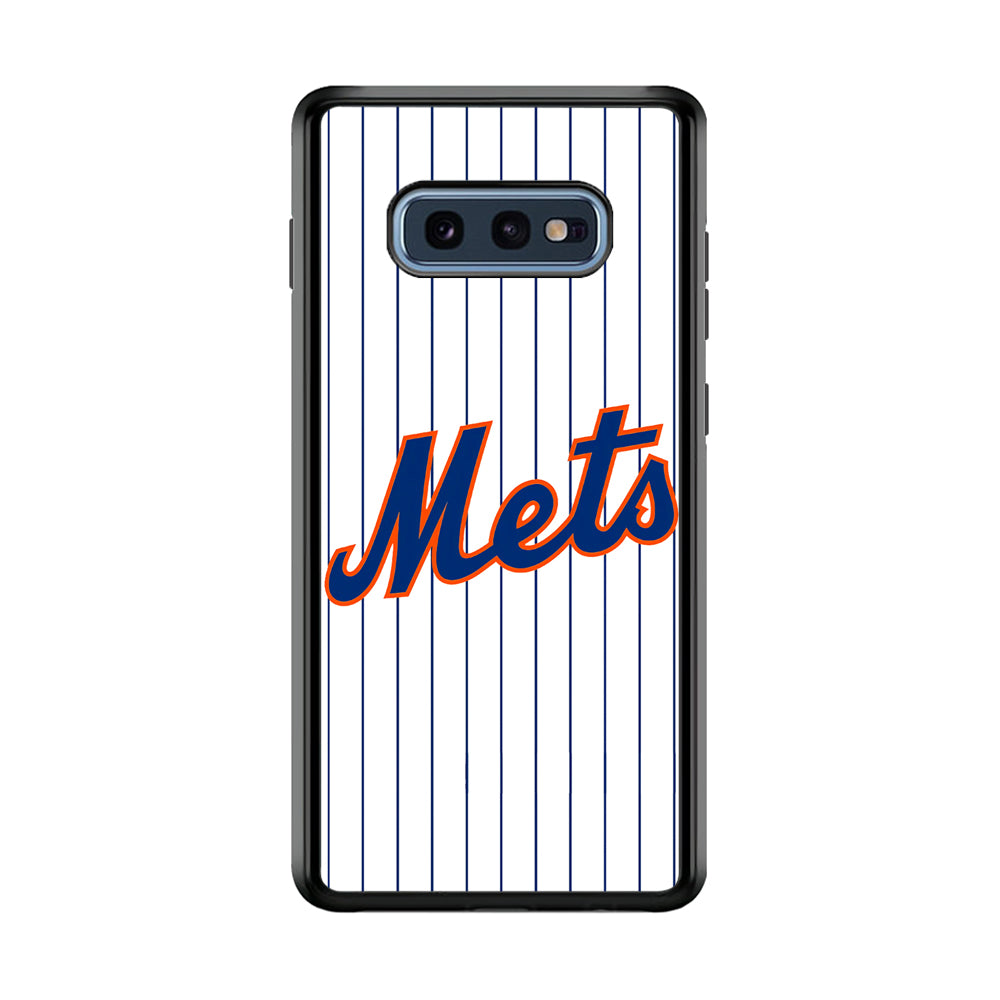 Baseball New York Mets MLB 001 Samsung Galaxy S10E Case-Phone Case-Rubber Black (2D Case)-Altracase