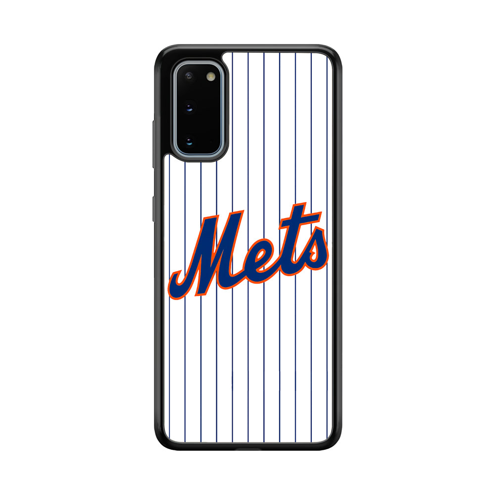 Baseball New York Mets MLB 001 Samsung Galaxy S20 Case-Phone Case-Rubber Black (2D Case)-Altracase