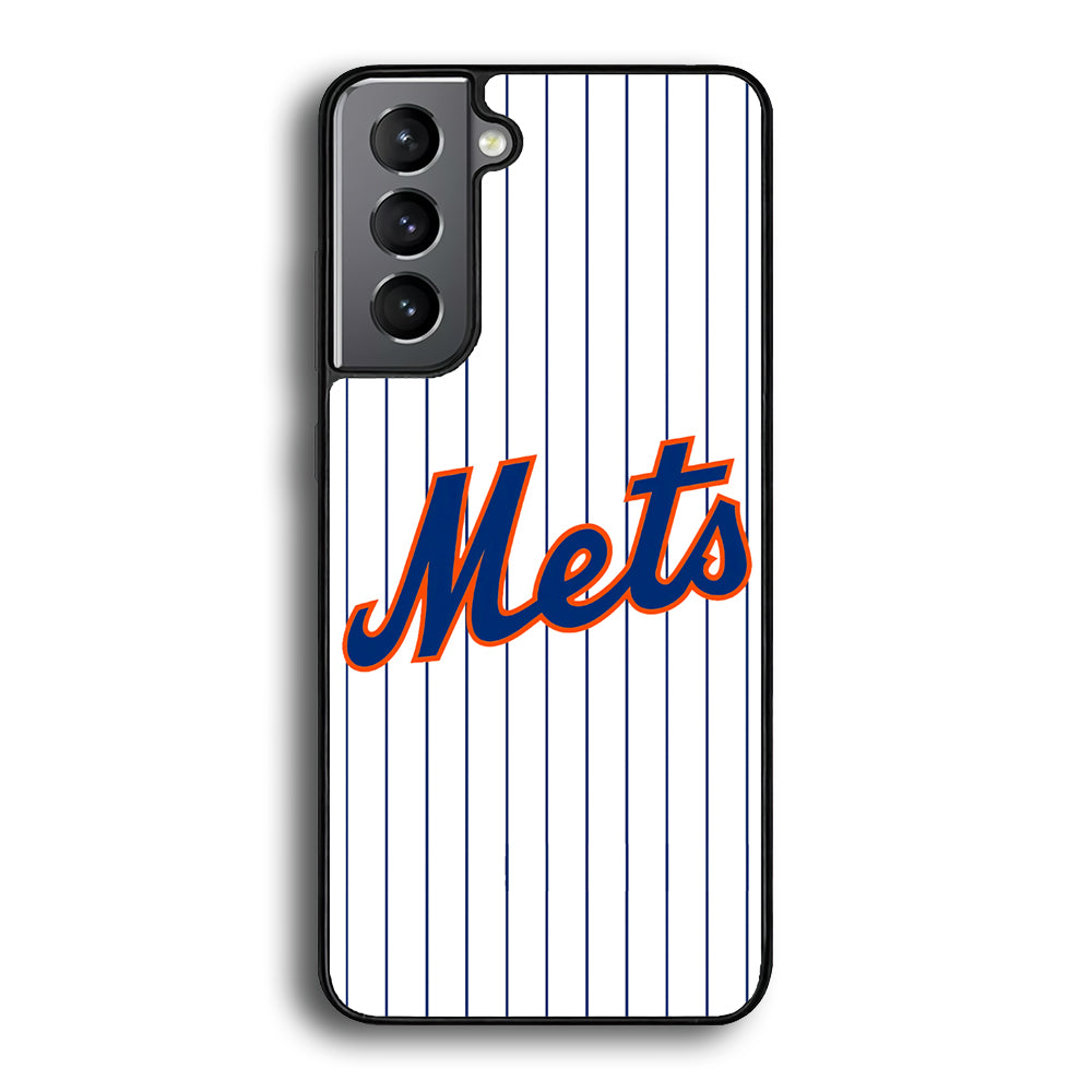 Baseball New York Mets MLB 001 Samsung Galaxy S21 Plus Case-Phone Case-Rubber Black (2D Case)-Altracase
