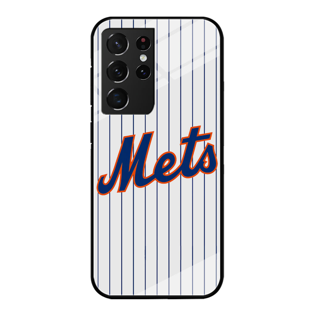 Baseball New York Mets MLB 001 Samsung Galaxy S23 Ultra Case-Phone Case-Tempered Glass Case-Altracase