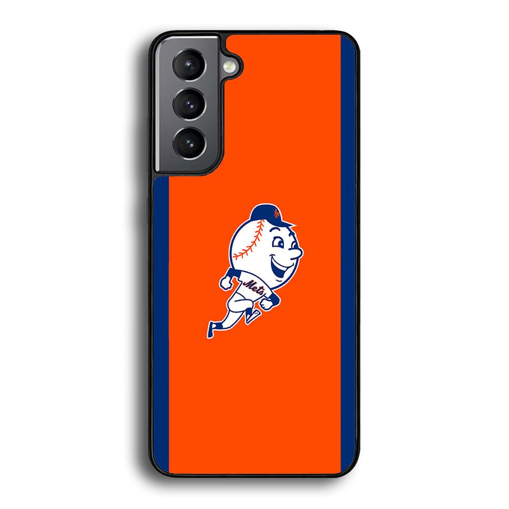 Baseball New York Mets MLB 002 Samsung Galaxy S21 Plus Case-Phone Case-Rubber Black (2D Case)-Altracase