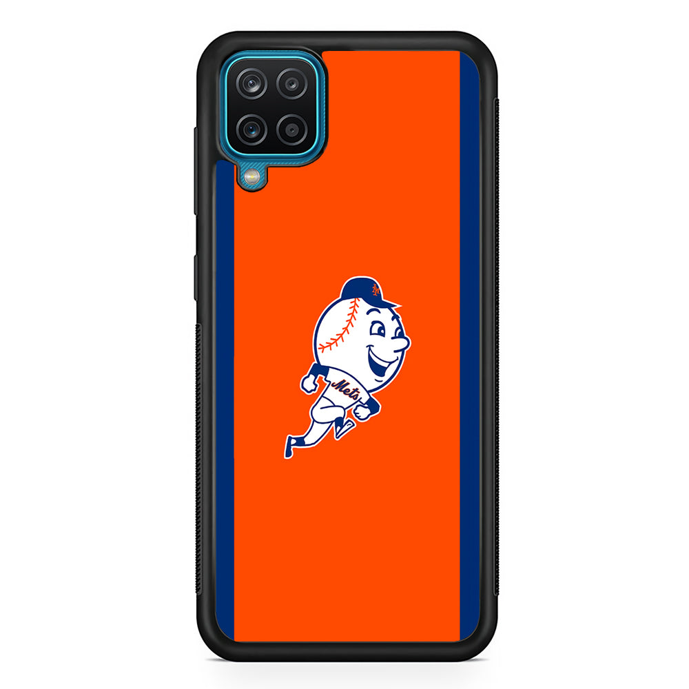 Baseball New York Mets MLB 002 Samsung Galaxy A12 Case-Phone Case-Rubber Black (2D Case)-Altracase