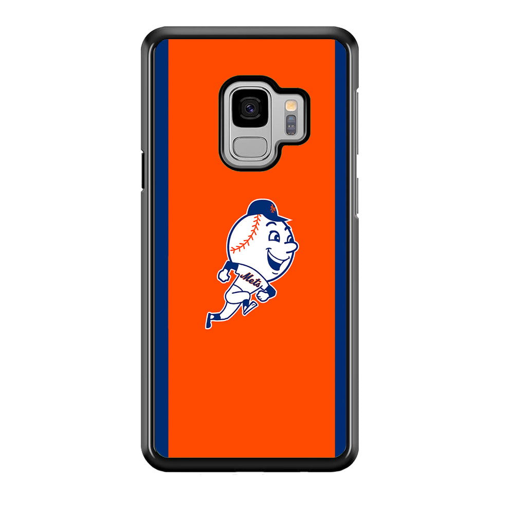 Baseball New York Mets MLB 002 Samsung Galaxy S9 Case-Phone Case-Rubber White (2D Case)-Altracase