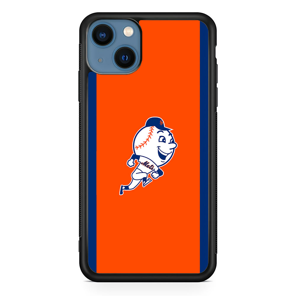 Baseball New York Mets MLB 002 iPhone 15 Plus Case-Phone Case-Rubber Black (2D Case)-Altracase