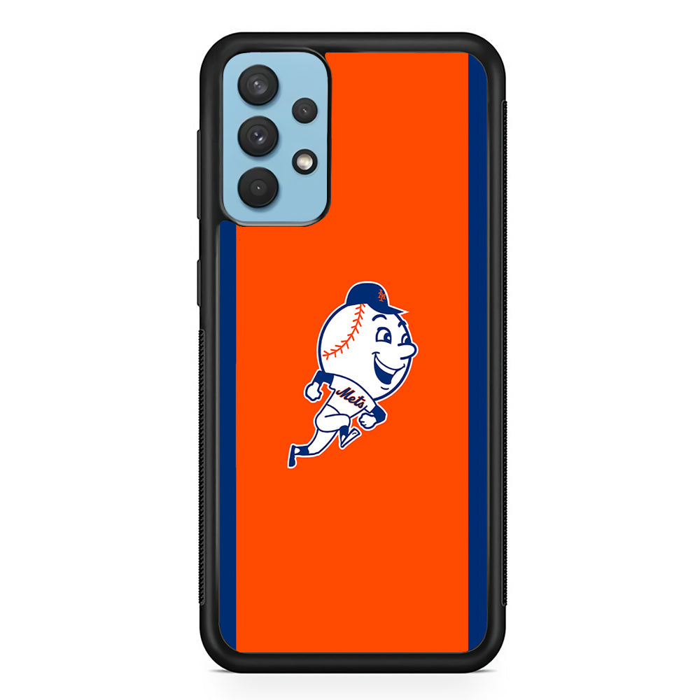 Baseball New York Mets MLB 002 Samsung Galaxy A32 Case-Phone Case-Rubber Black (2D Case)-Altracase